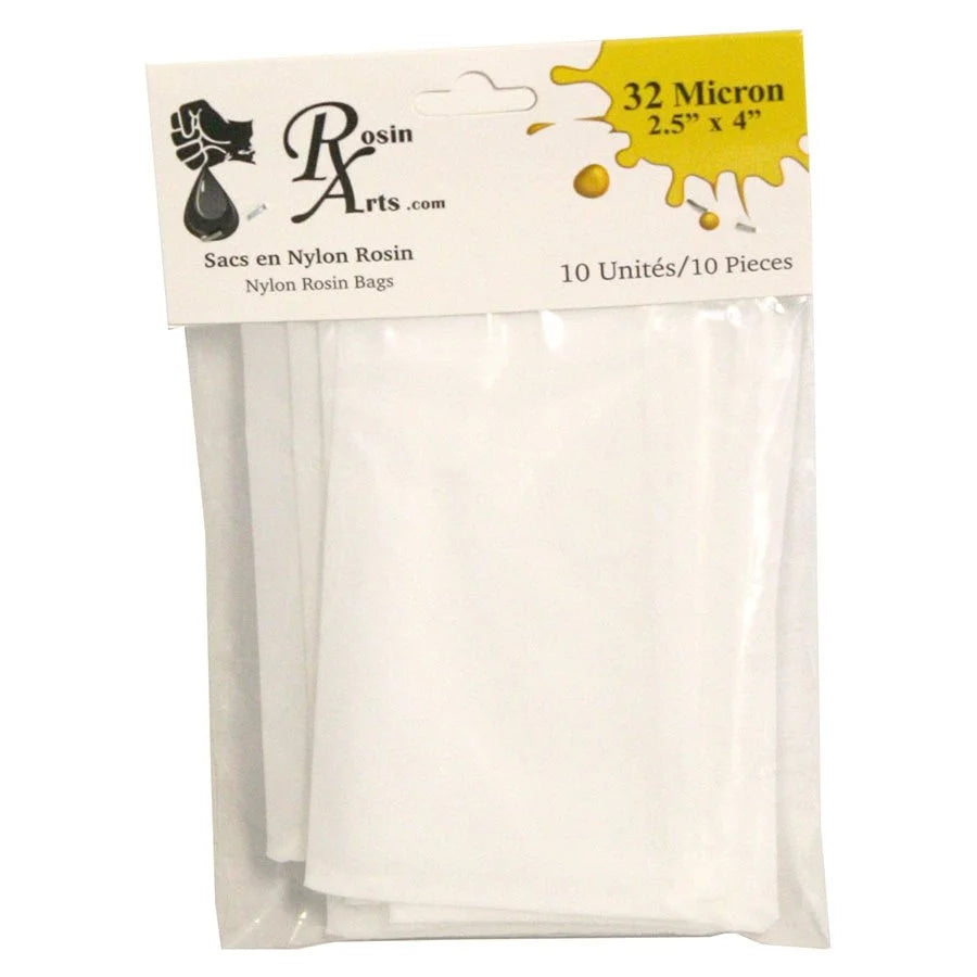 ROSIN ARTS NYLON ROSIN BAGS 2.5'' X 4'' 32 MICRONS (10)