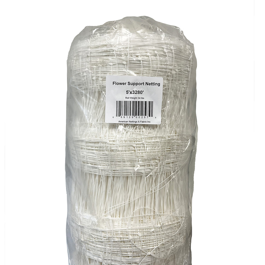 FILET DE TREILLIS BLANC À MAILLES DE 6'' 5' X 3280' (1)