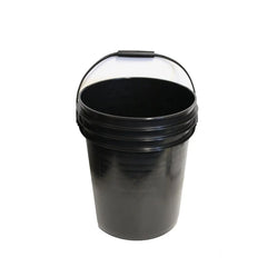 SEAU NOIR AVEC POIGNÉE EN PLASTIQUE 20L 