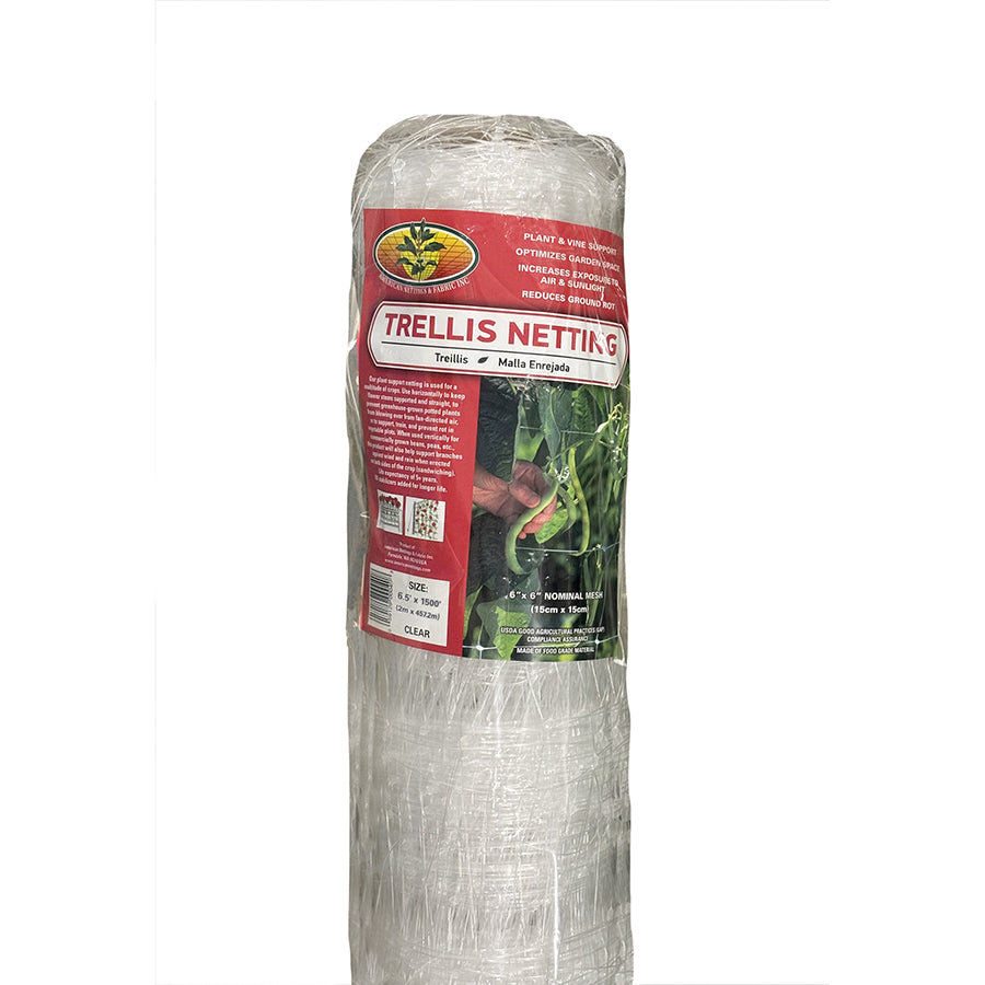 TRELLIS NETTING 6'' MESH CLEAR 6.5' X 1500' (1)