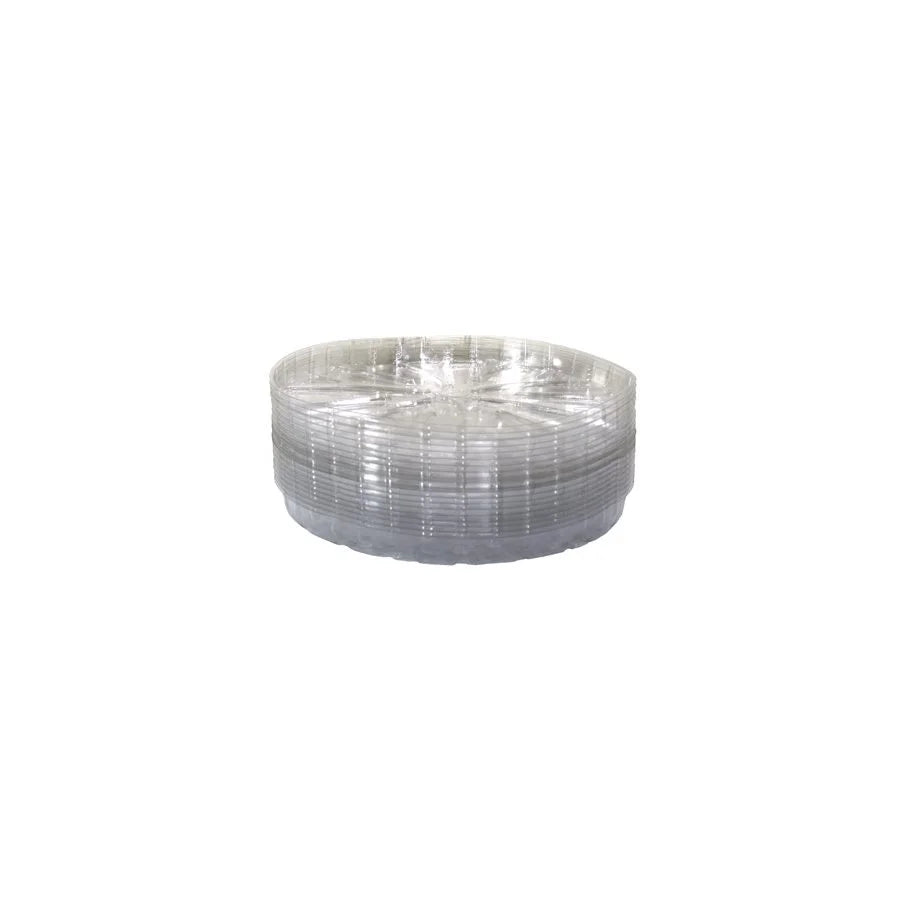 SAUCER  14" CLEAR PLASTIC (50)