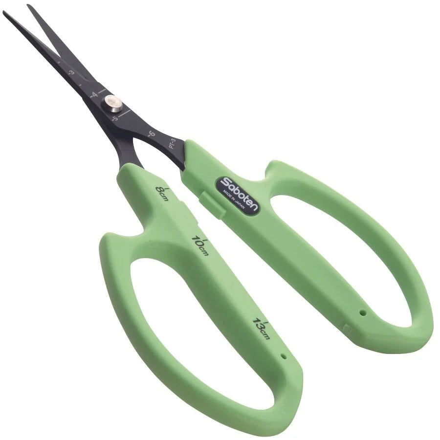 SABOTEN GREEN SCISSOR SLIM TIP ANGLED PT-2  (1)