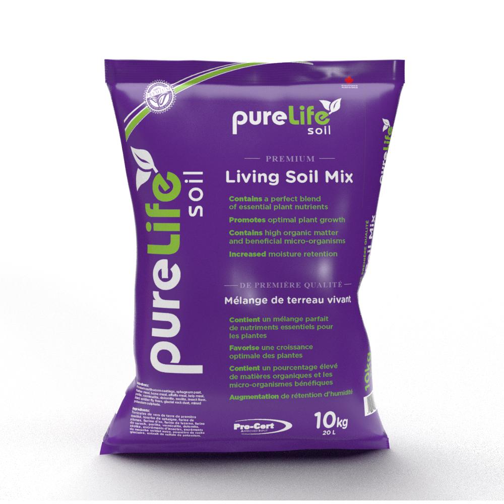 PURE LIFE TERREAU VIVANT ORGANIQUE 12KG-20L