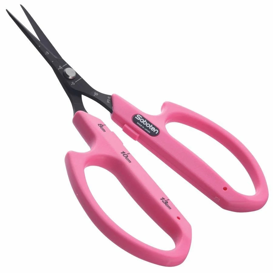 SABOTEN PINK SCISSOR SLIM TIP ANGLED PT-2  (1)