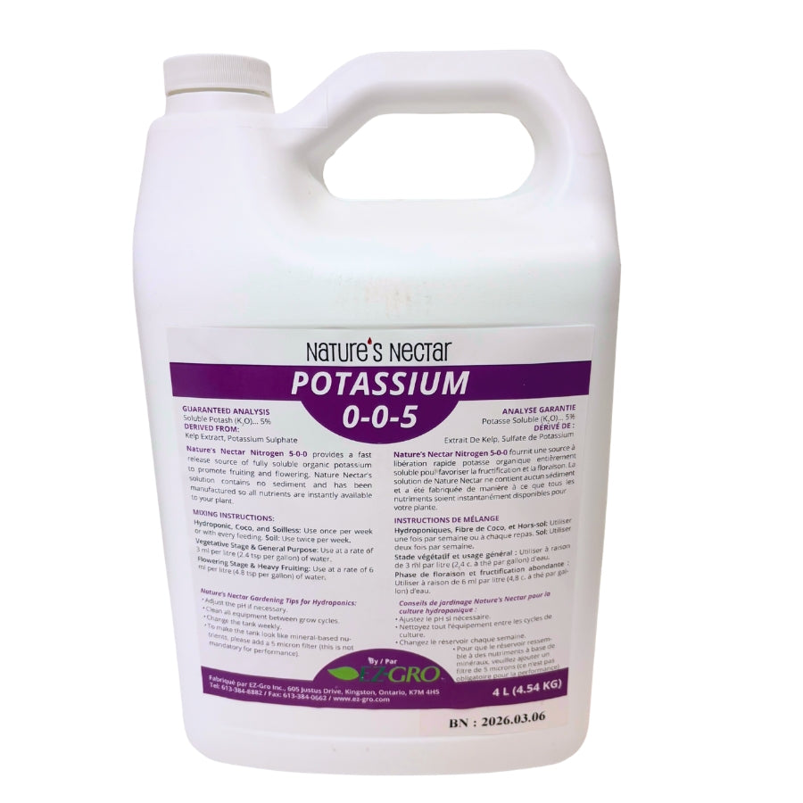 Nature's Nectar Potassium (0-0-5)