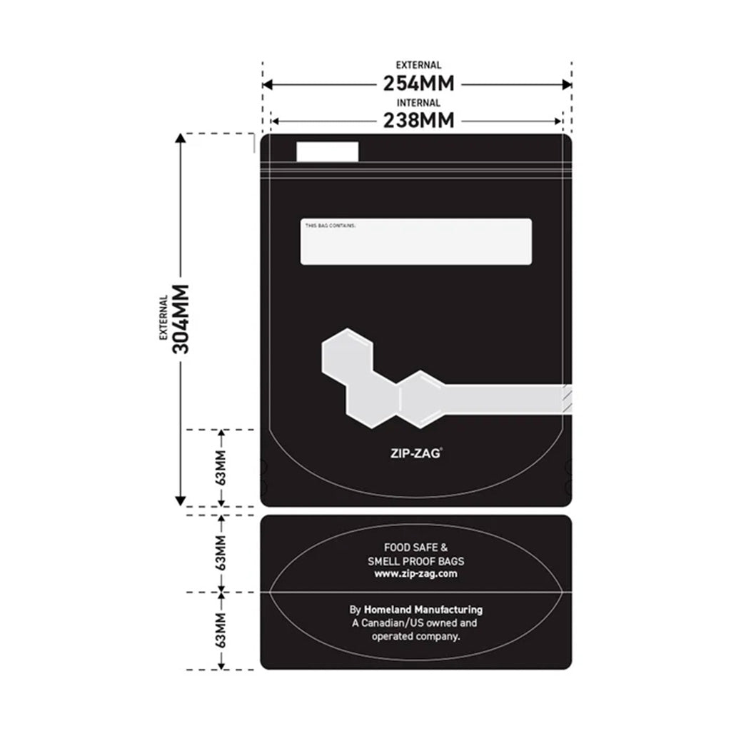 ZIP-ZAG STAND UP POUCH BAGS