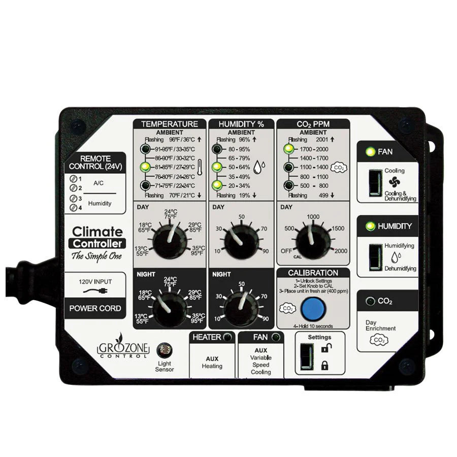 GROZONE SCC1 CLIMATE CONTROLLER T°, RH AND CO2  (1)